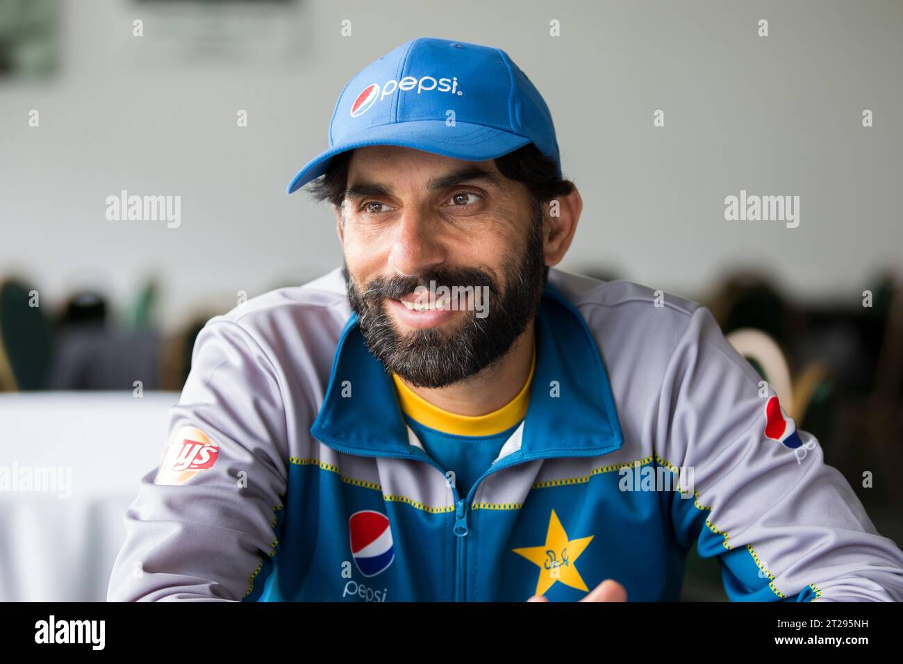 Pakistan Cricket Captain Misbah Ul Haq Photographed At Worcestershire