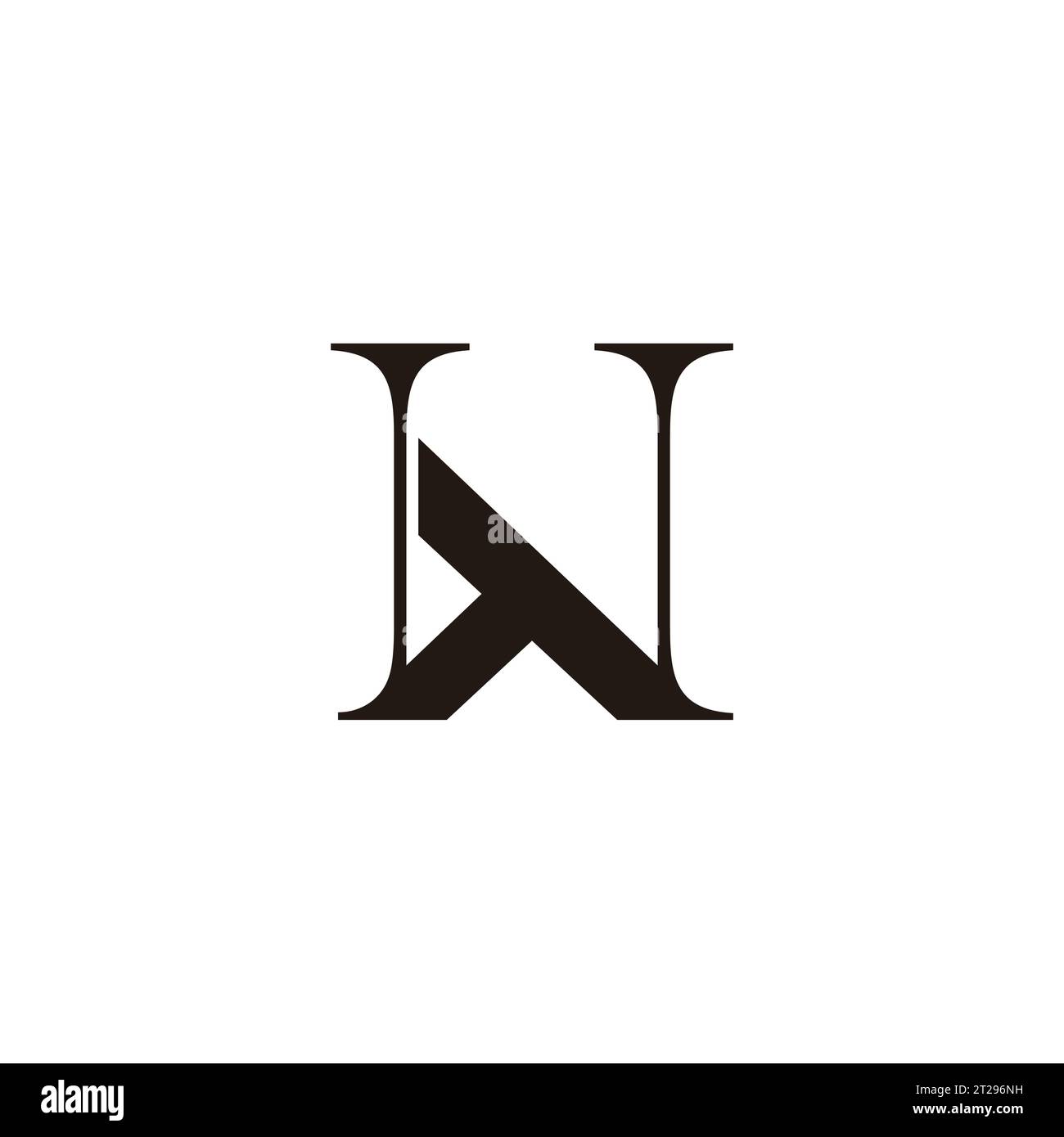letter tw simple linked font logo vector Stock Vector