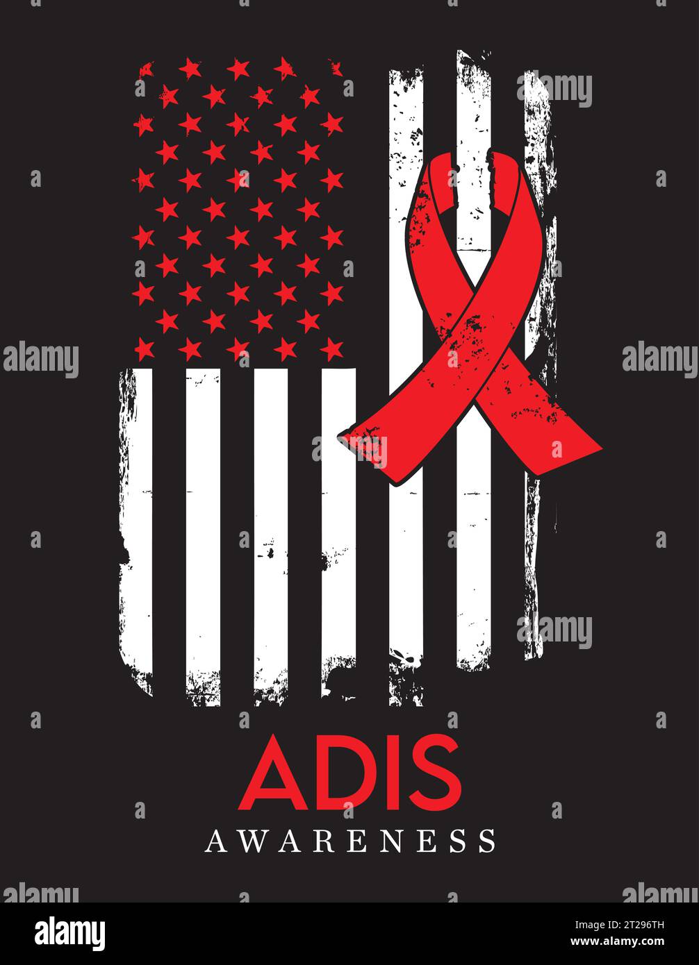 Hiv Ribbons Designs HIV,AIDS Awareness Day American Distressed Flag, Awareness Ribbon ...