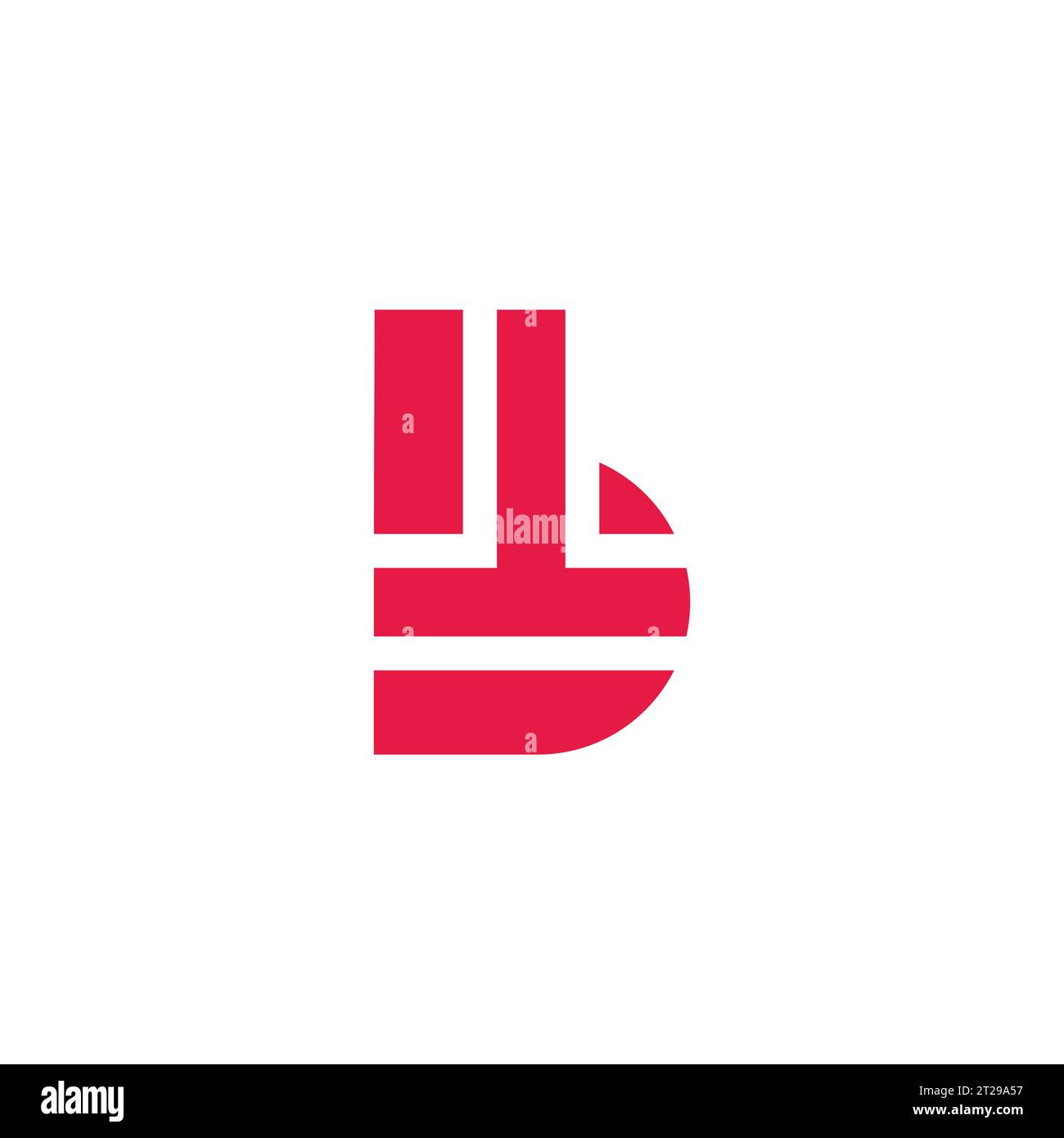 letter bt simple geometric abstract logo vector Stock Vector