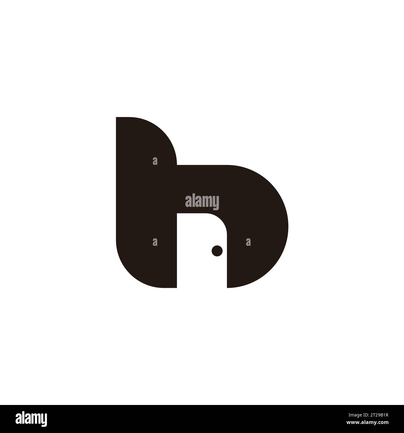 letter h b door cute simple logo vector Stock Vector Image & Art Alamy