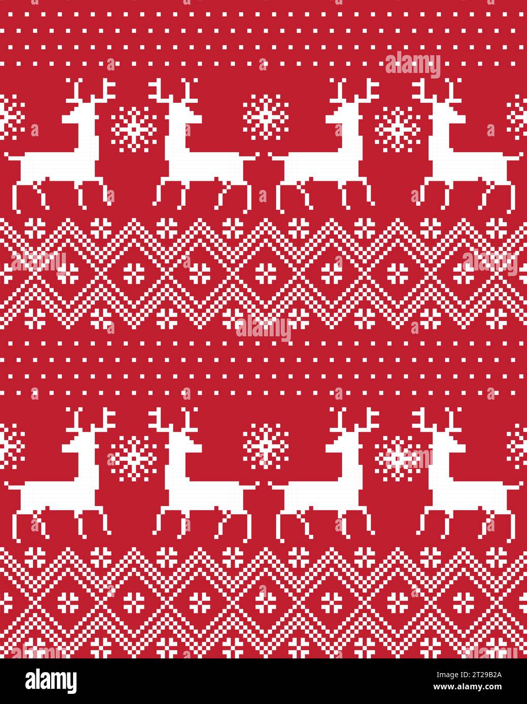 New Year's Christmas pattern pixel Stock Vector