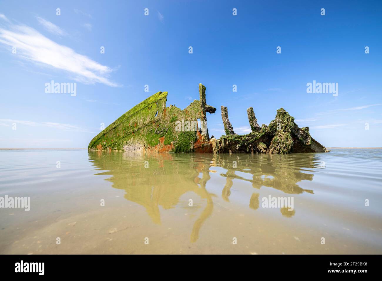 Old Shipwreck Claude London On The Coast, Plage De Bray Dunes 