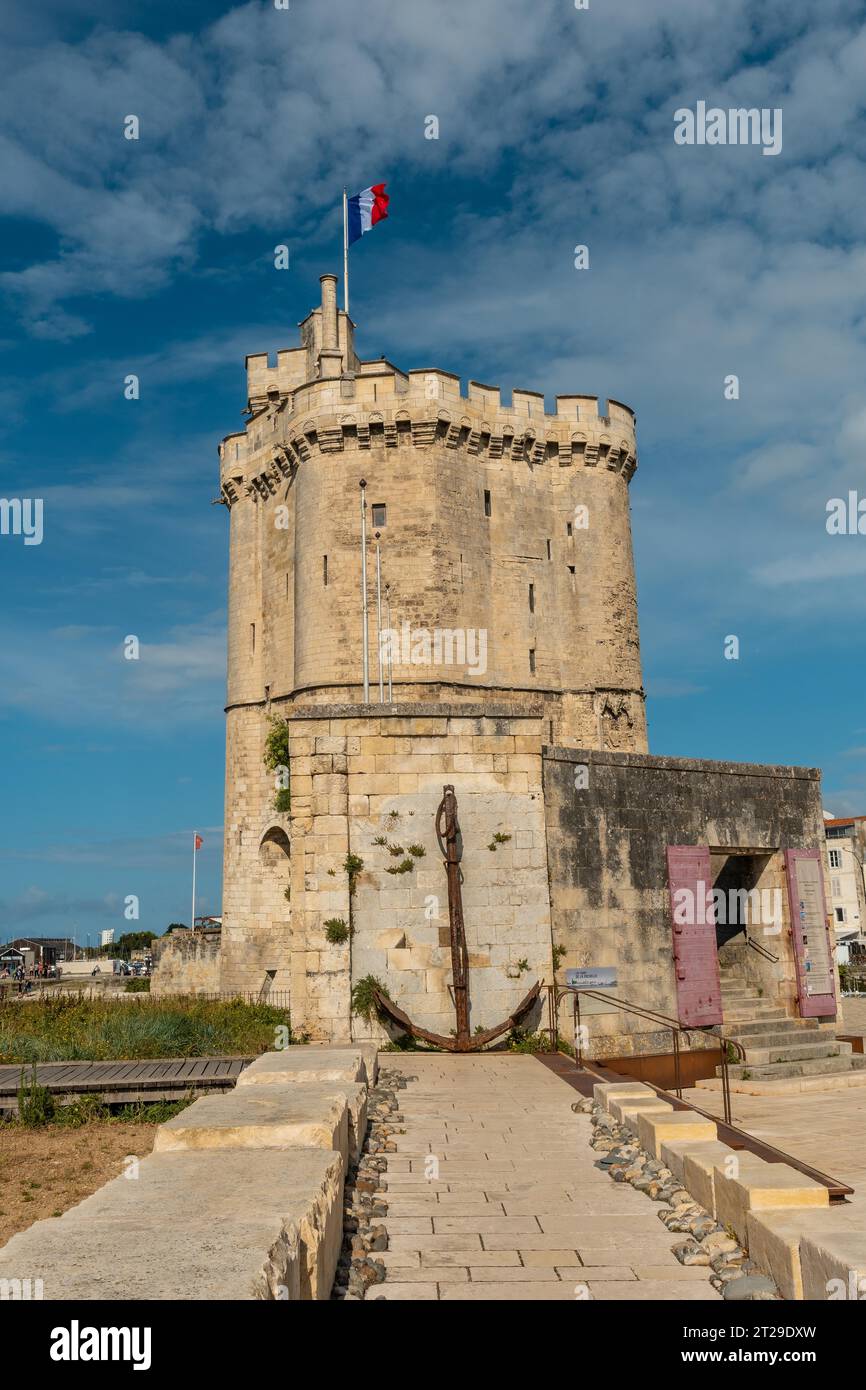 Saint Nicolas Tower of La Rochelle. Coastal town in southwestern France Stock Photo