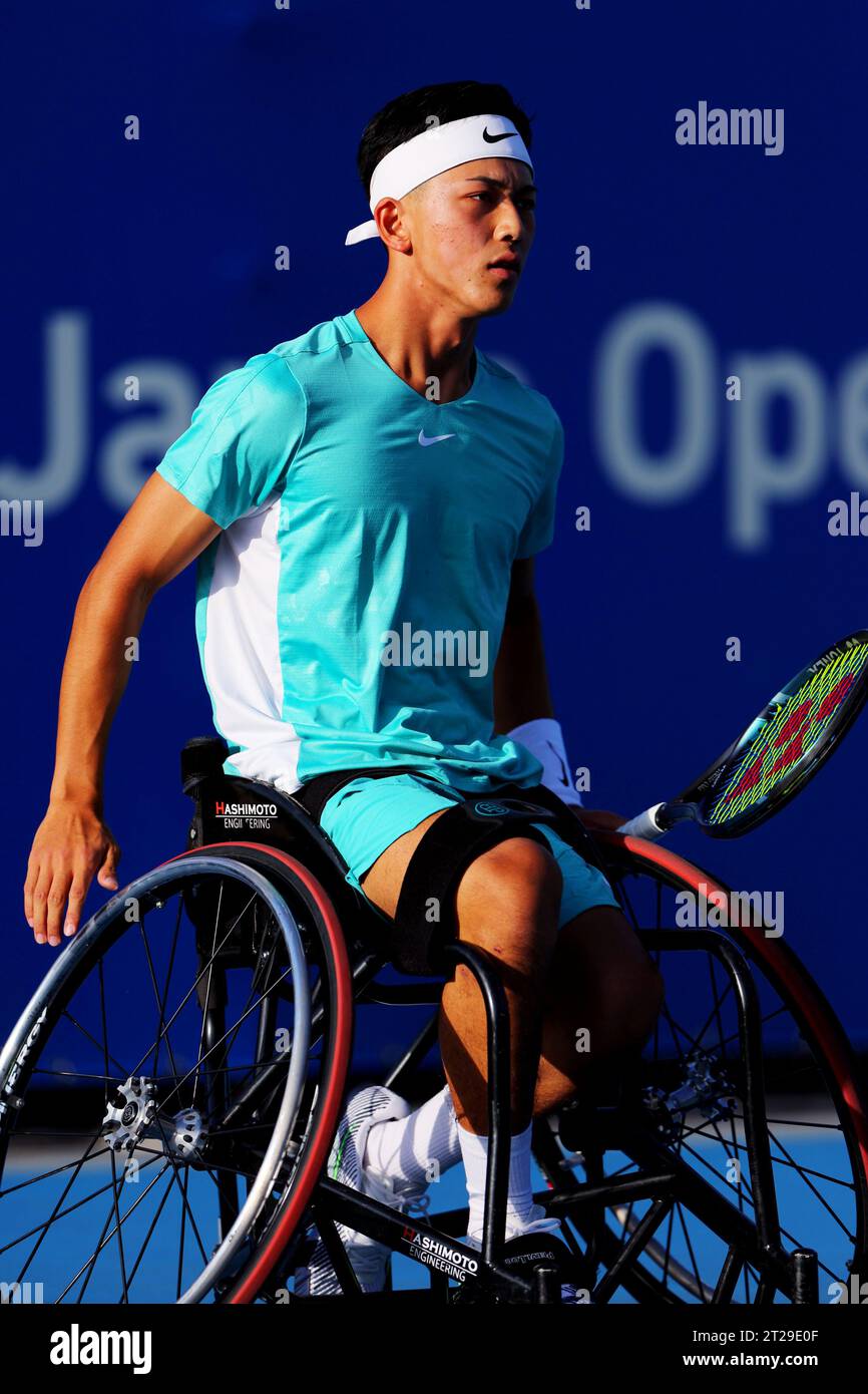 Ariake Tennis Park, Tokyo, Japan. 18th Oct, 2023. Tokito Oda (JPN