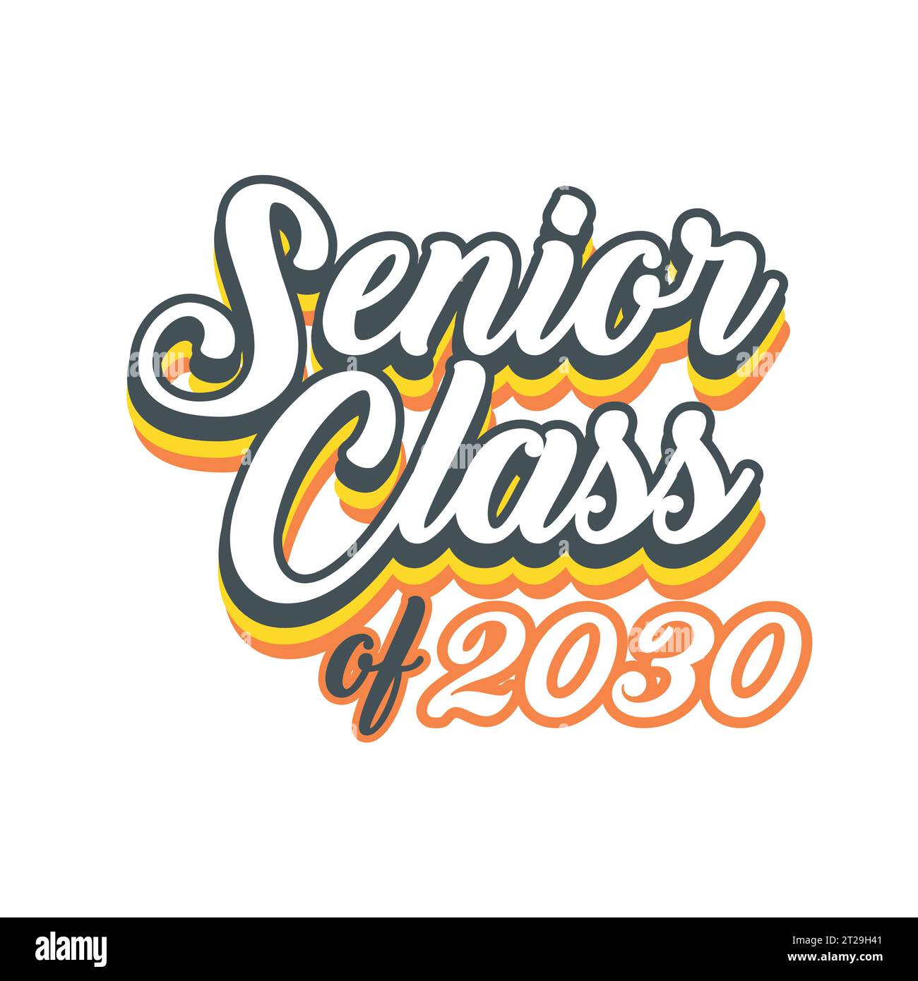 Seniors class of 2030 vector tshirt design stock vector image art