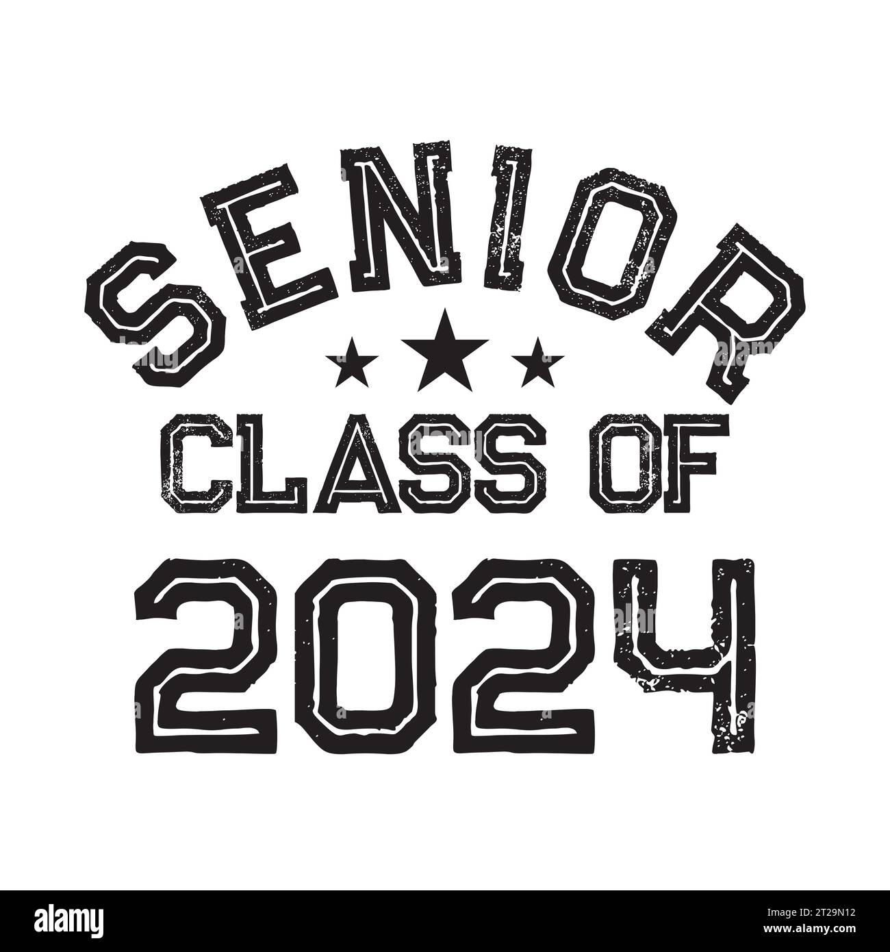Class of 2024 graduation emblem Royalty Free Vector Image