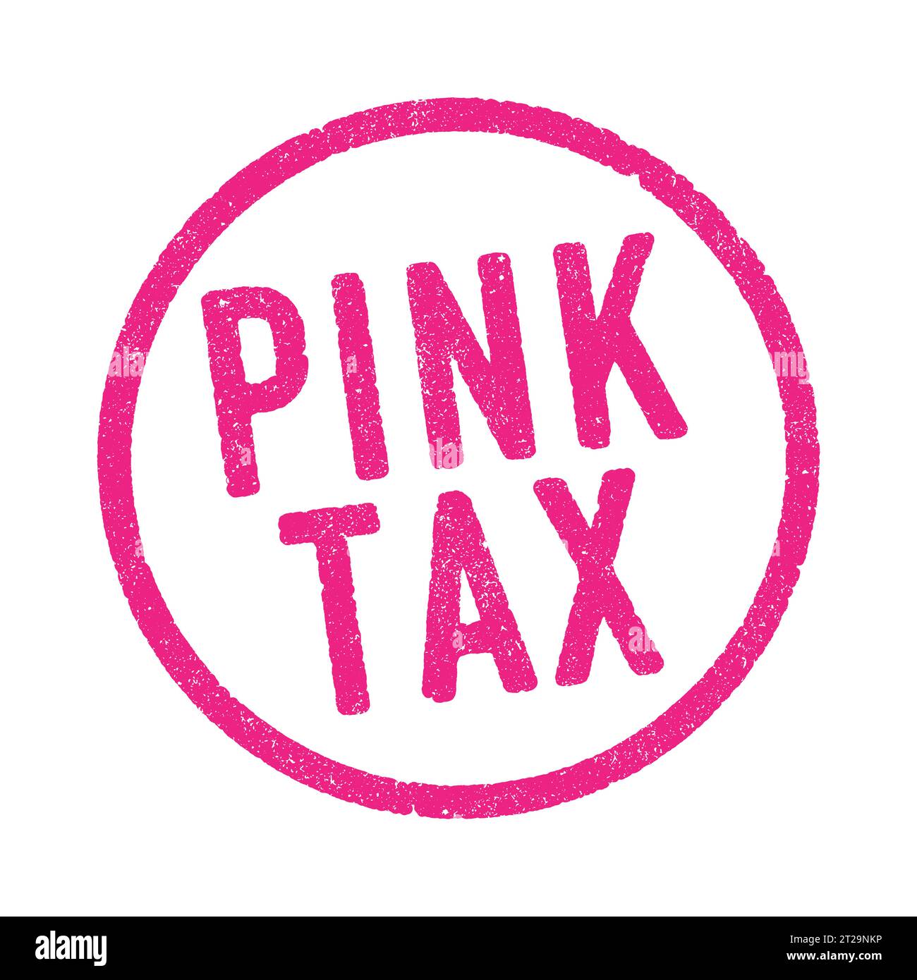 Vector illustration of Pink tax stamp in pink ink Stock Vector