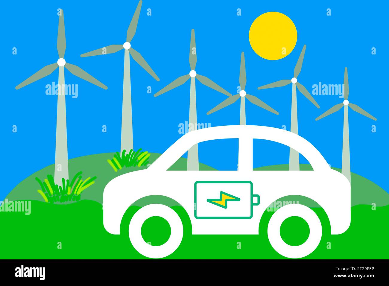Electric Car Illustrations Stock Photo Alamy