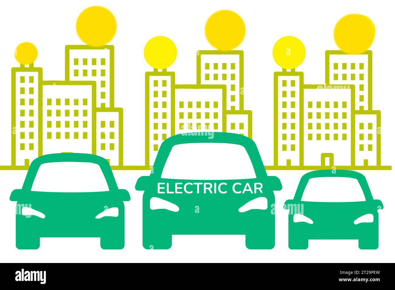 Electric Car Illustrations Stock Photo