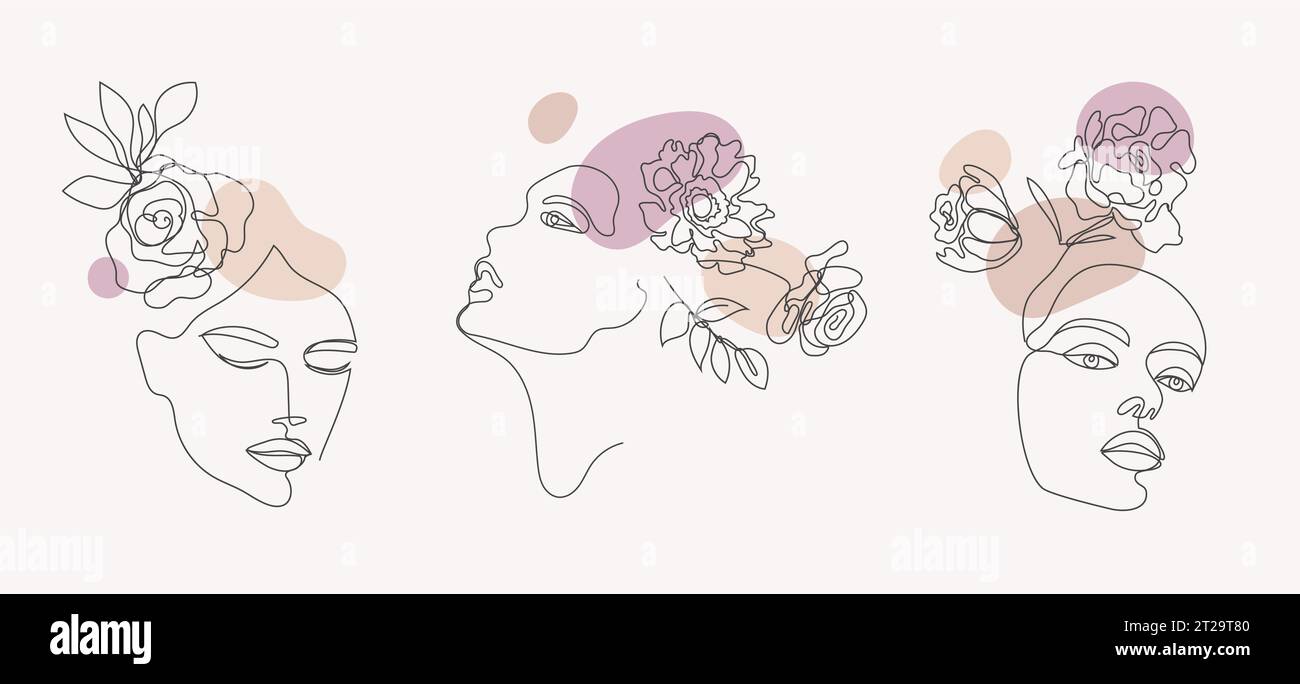 Abstract line art bodies pattern Stock Vector Images Alamy