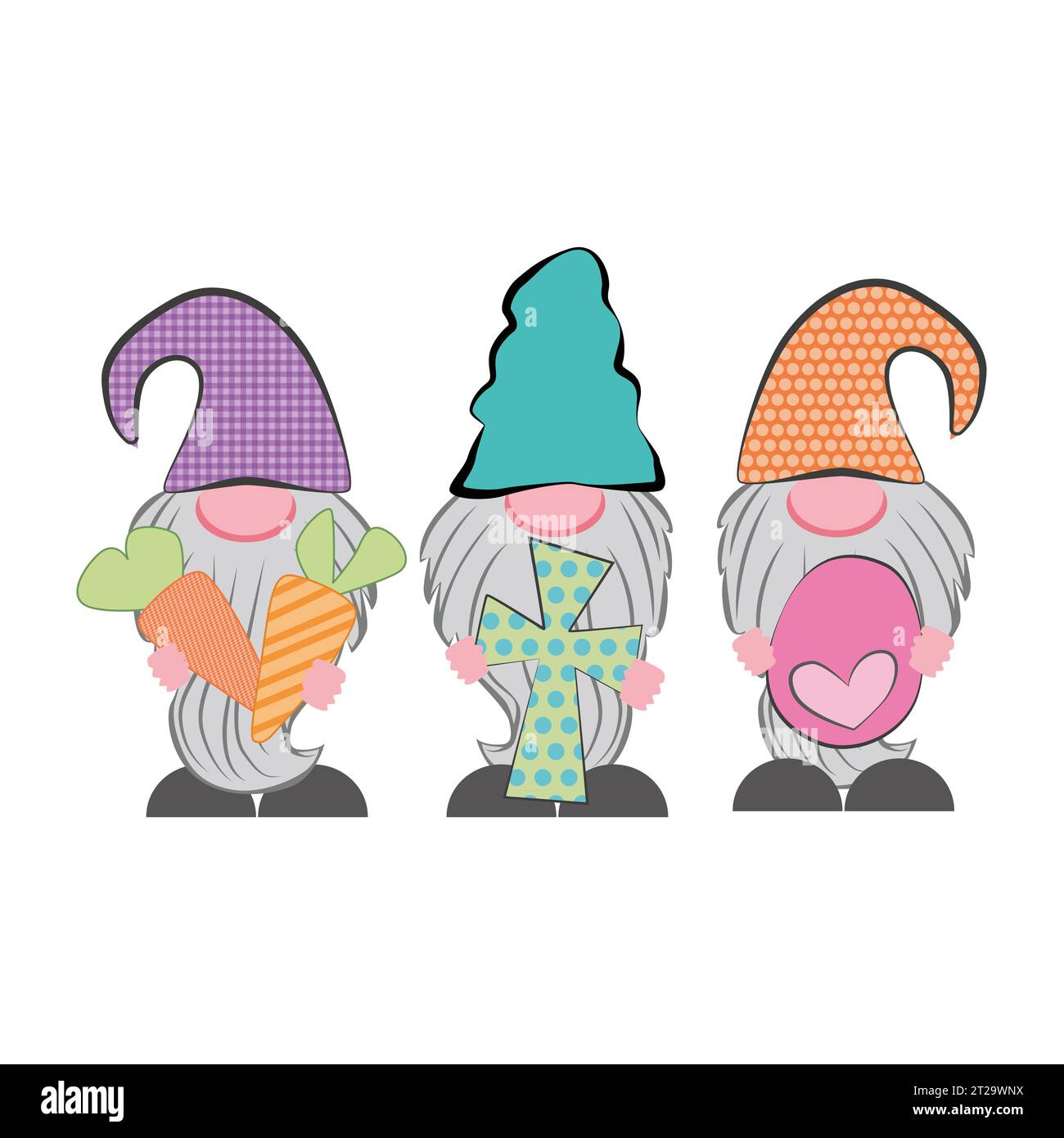Easter Gnome t shirt design vector Stock Vector