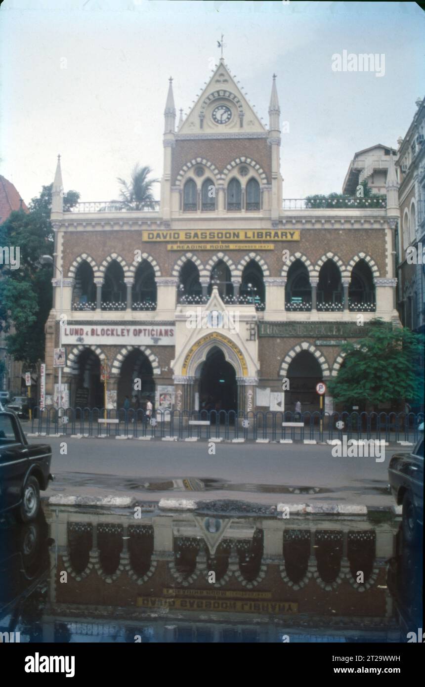 The David Sassoon Library and Reading Room is a famous library and heritage structure in Mumbai, India. The idea for a library to be situated in the center of the city came from Albert Sassoon, son of the famous Baghdadi Jewish philanthropist, David Sassoon. Stock Photo