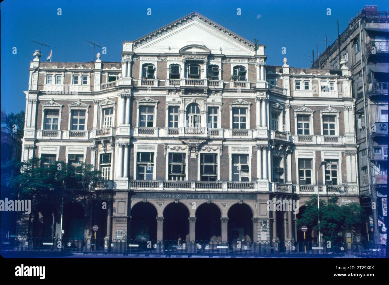 Branch of the Army & Navy Stores was opened in Mumbai (then Bombay) in 1891. The building was designed by Frederick William Stevens and David Gostling. Stock Photo