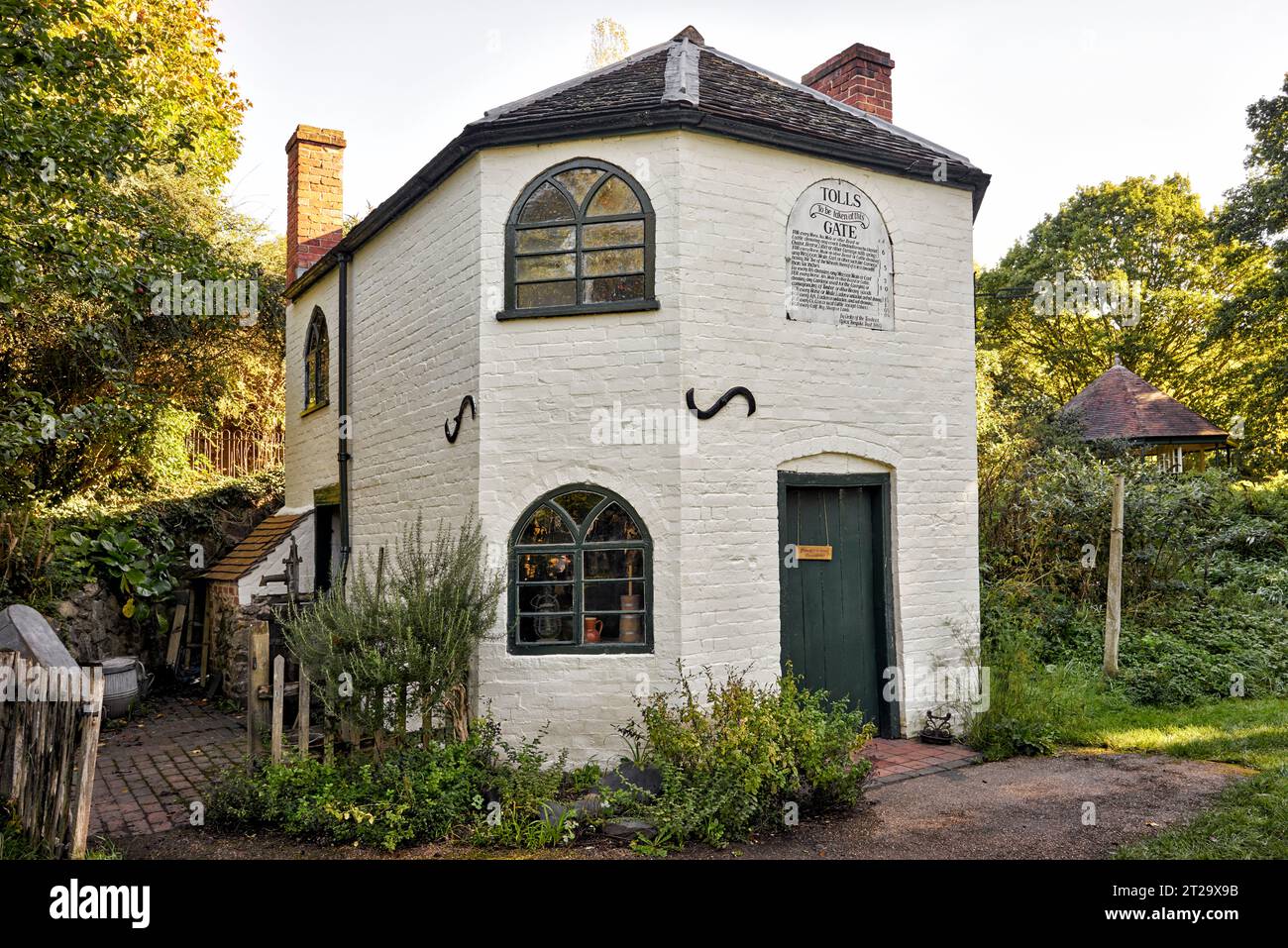 Old Little Malvern toll house, Avoncroft Museum of Historic buildings, Bromsgrove, England UK Stock Photo