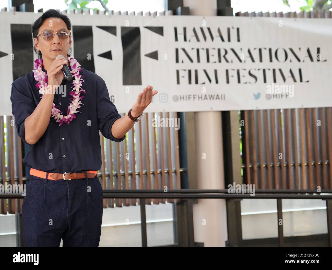 Daniel Wu at the 43rd Annual Hawaii International Film Festival - Spotlight On Hong Kong Reception with Daniel Wu held at the Prince Waikiki in Honolulu, HI on Tuesday, October 17, 2023. (Photo By Sthanlee B. Mirador/Sipa USA) Stock Photo