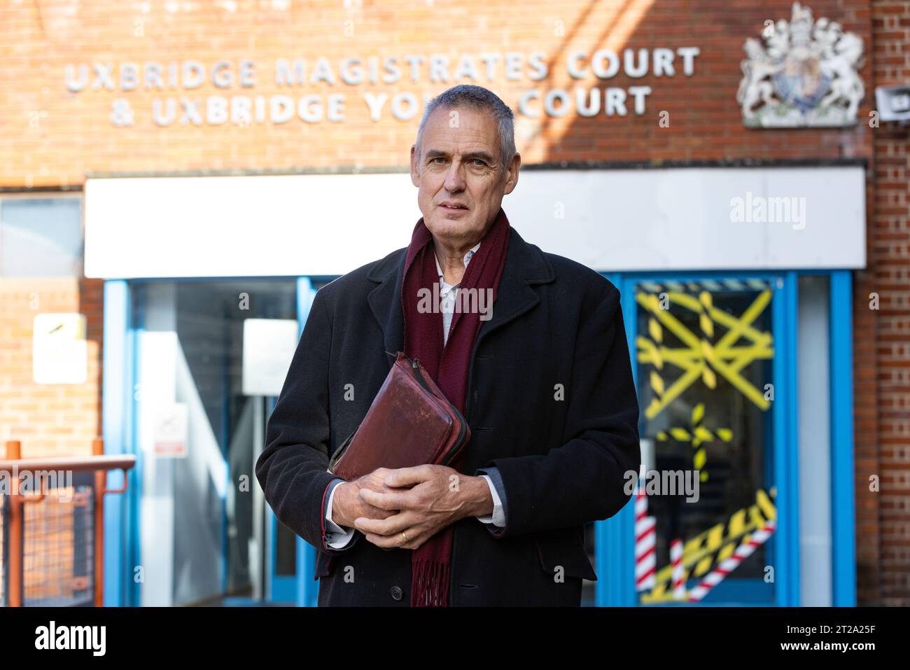 Stephen Green, 72, Christian preacher prosecuted for holding a sign carrying a quote from the Bible outside an abortion clinic, Uxbridge Magistrates. Stock Photo