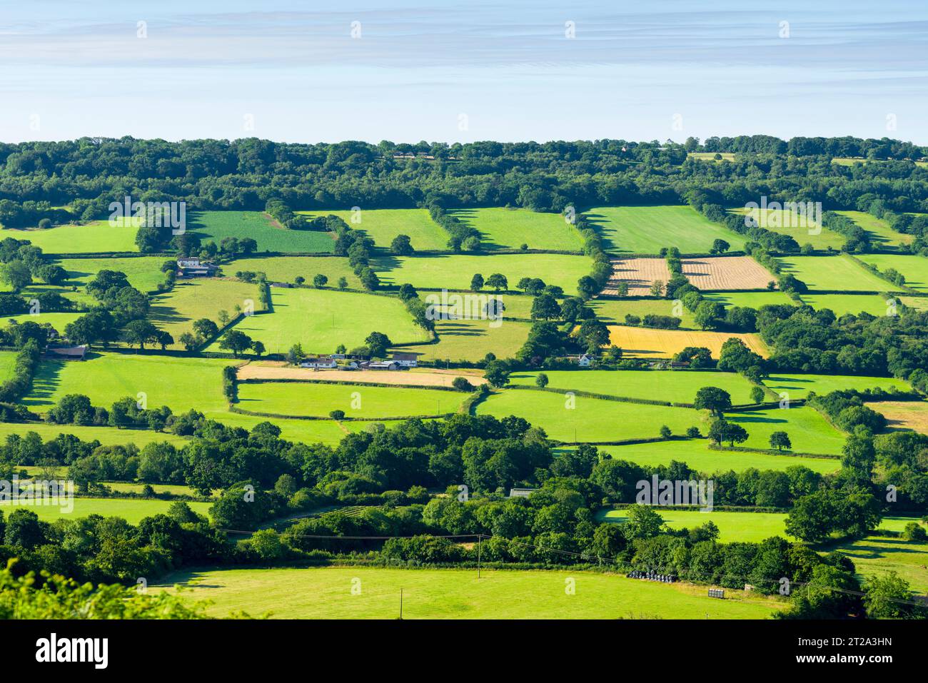 The Culm Valley from Culmstock Beacon in the Blackdown Hills, Devon, England Stock Photo Alamy