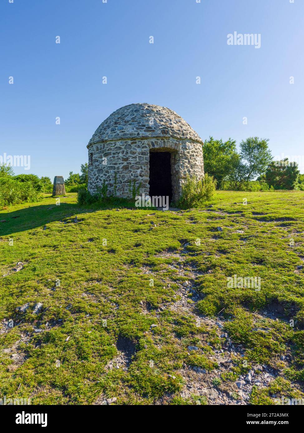 The signal station on Culmstock Beacon in the Blackdown Hills, Devon, England Stock Photo Alamy
