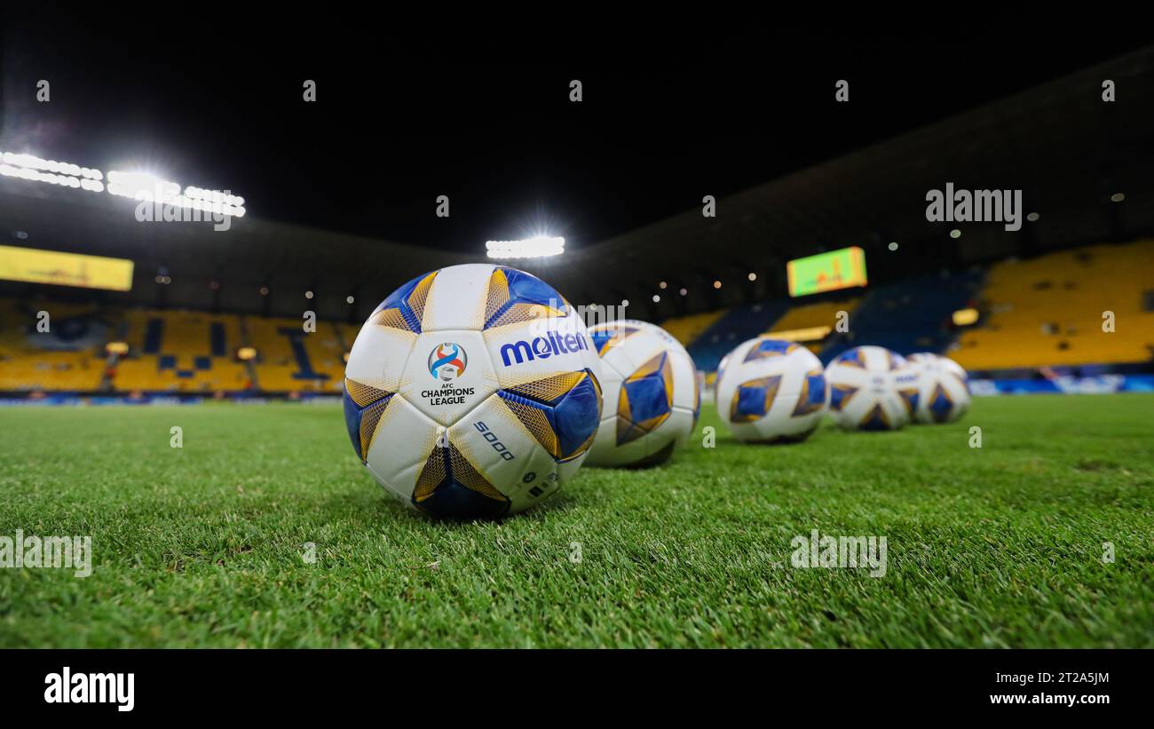 MoltenÕs balls pictured prior the Al Nassr FC (KSA) vs FC Istiklol (TJK ...