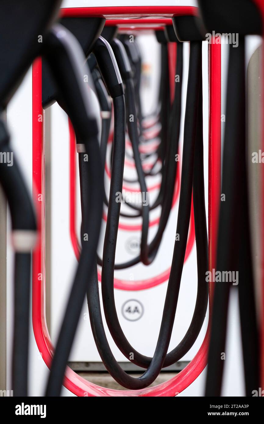 Tesla supercharger SUC Stock Photo