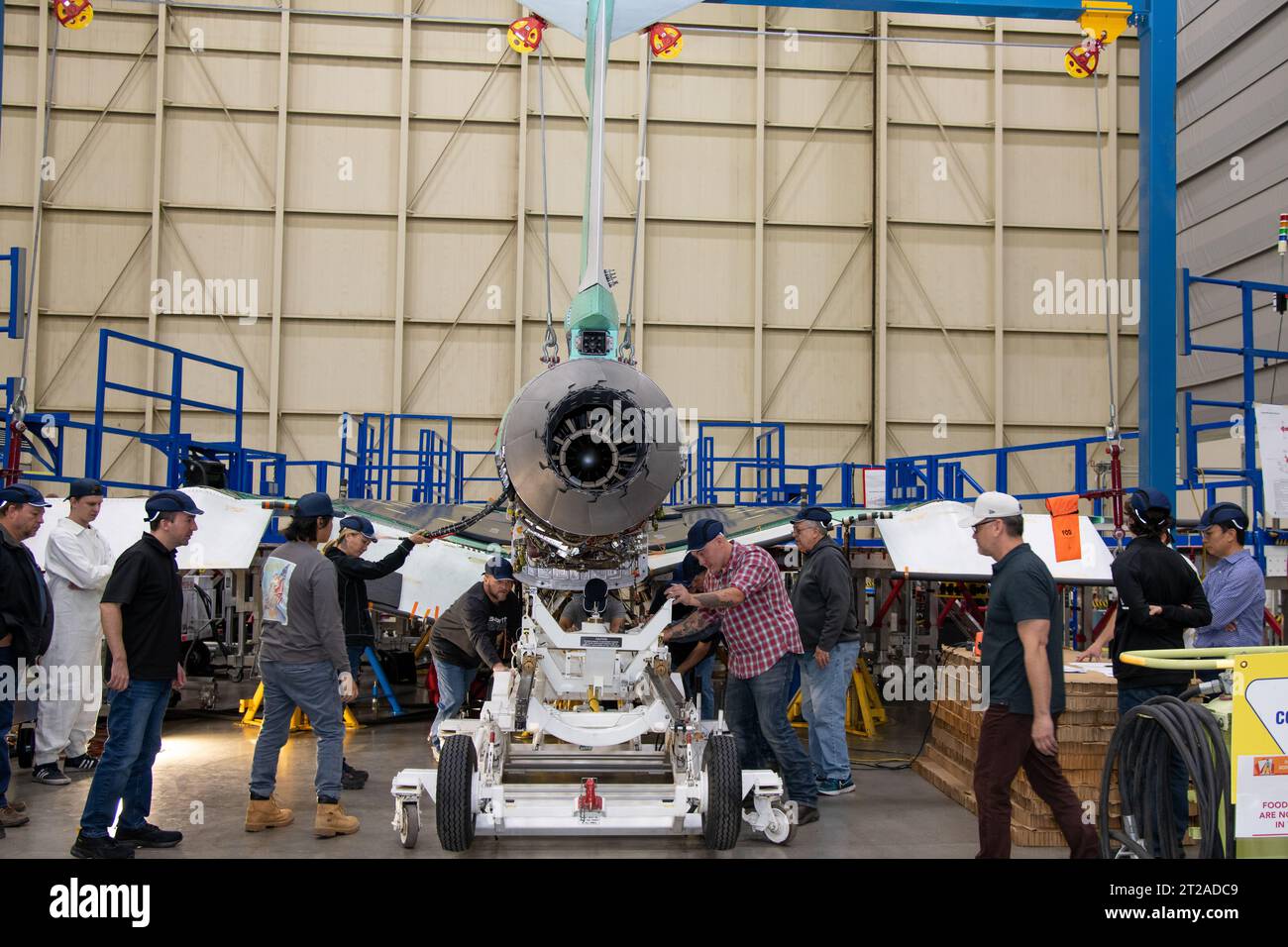 . The engine that will power NASA’s quiet supersonic X-59 in flight is