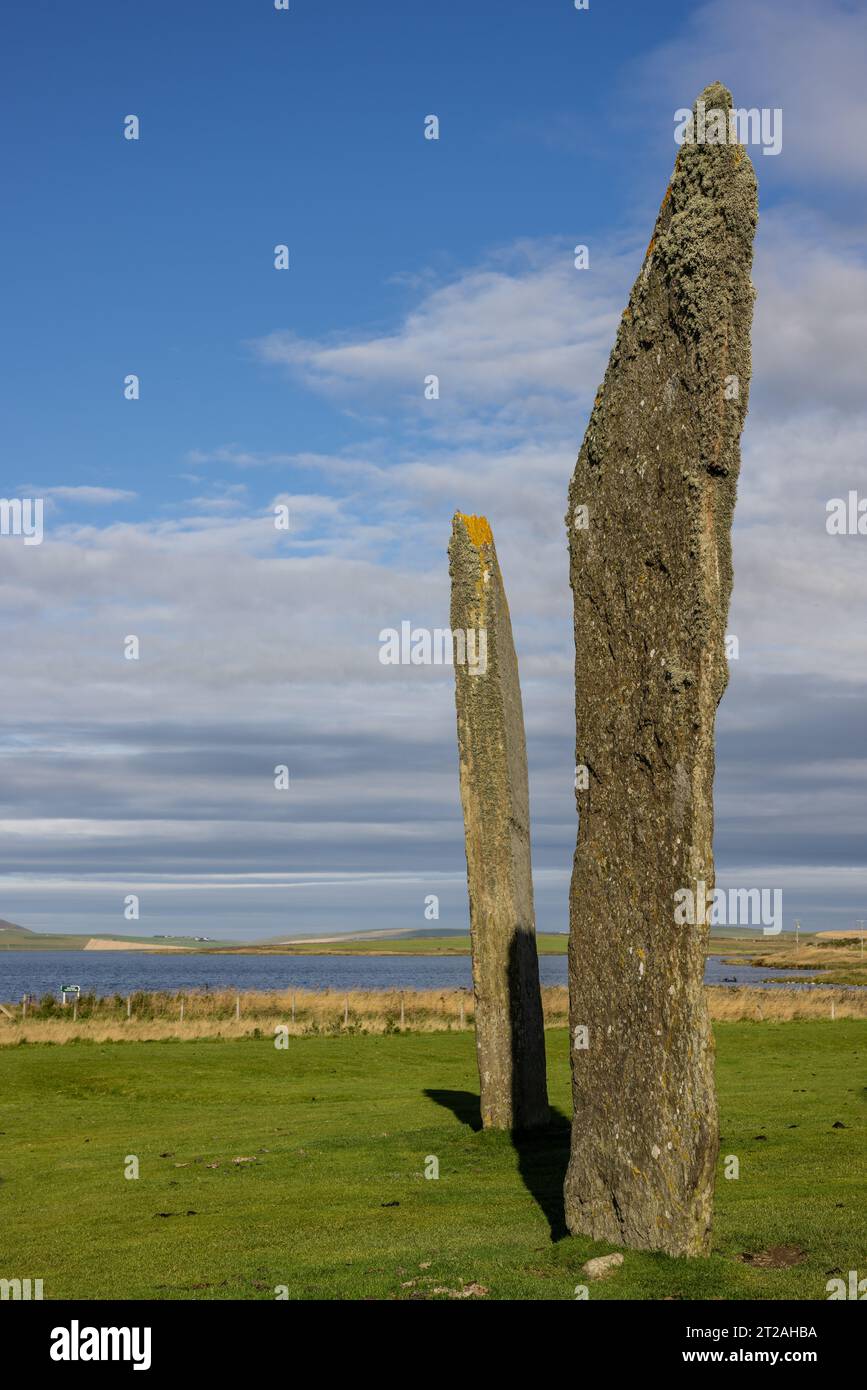 Stones of Stenness, Mainland, Orkney Islands, Scotland, UK Stock Photo