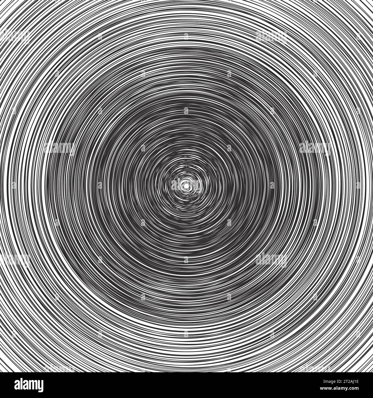 Abstract Black and White Concentric Circles Background Vector Stock Vector