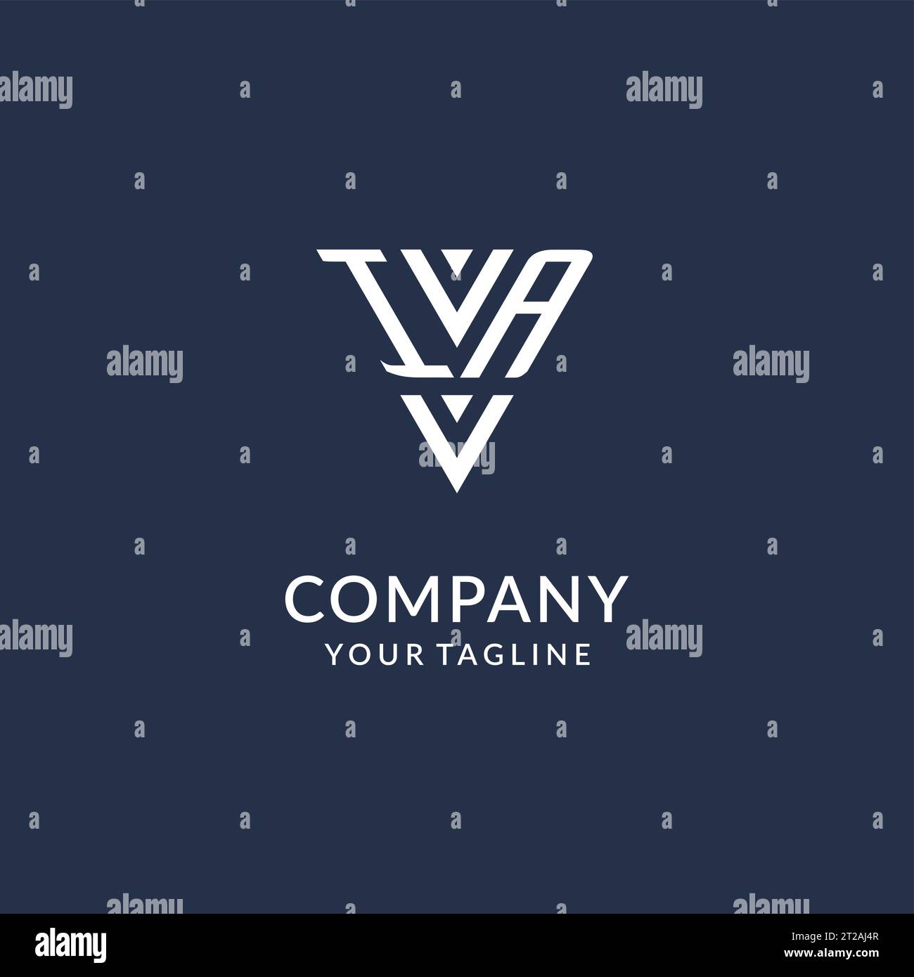 IA triangle monogram logo design ideas, creative initial letter logo with triangular shape logo vector Stock Vector