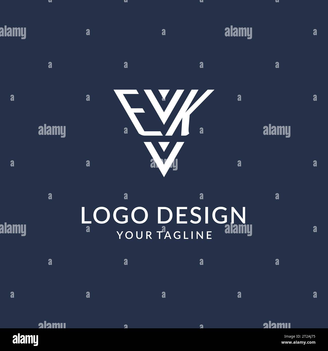 EK triangle monogram logo design ideas, creative initial letter logo ...