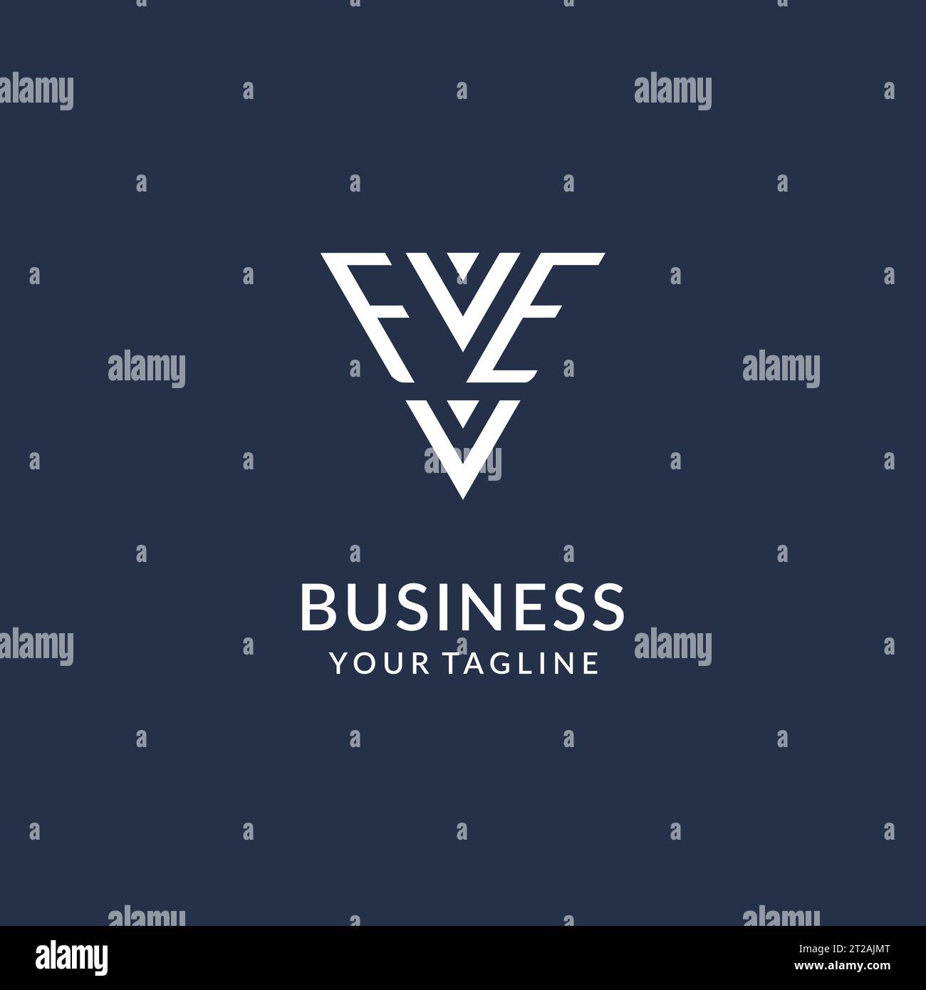 FE triangle monogram logo design ideas, creative initial letter logo with triangular shape logo vector Stock Vector