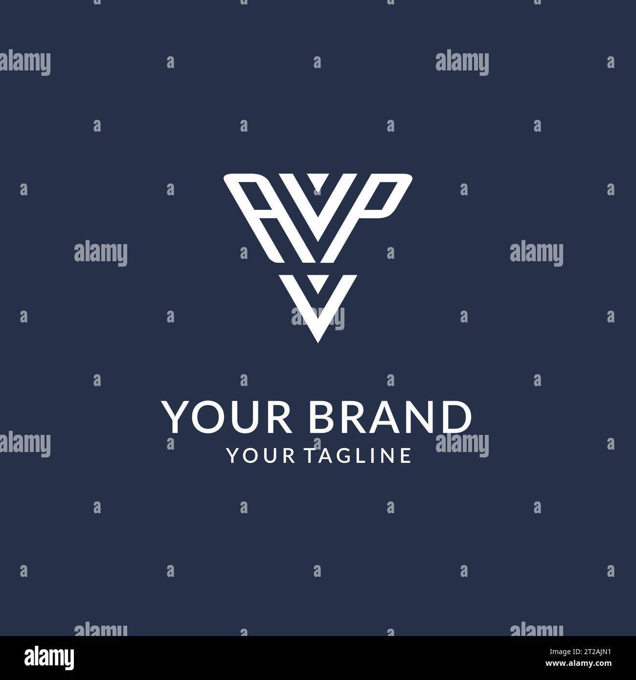 AP triangle monogram logo design ideas, creative initial letter logo with triangular shape logo vector Stock Vector
