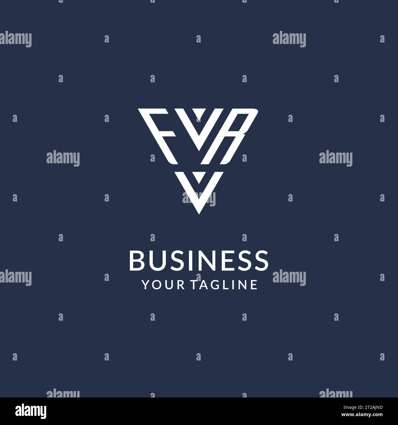 FR triangle monogram logo design ideas, creative initial letter logo with triangular shape logo vector Stock Vector