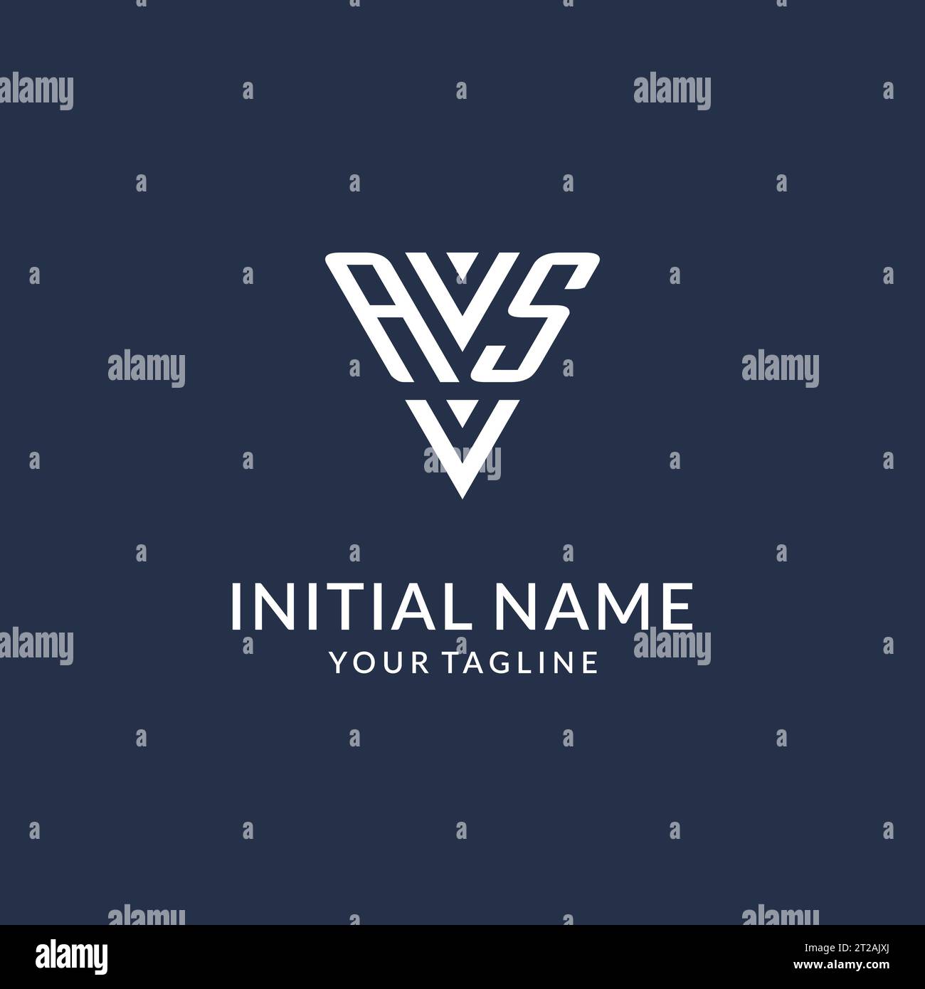 AS triangle monogram logo design ideas, creative initial letter logo with triangular shape logo vector Stock Vector