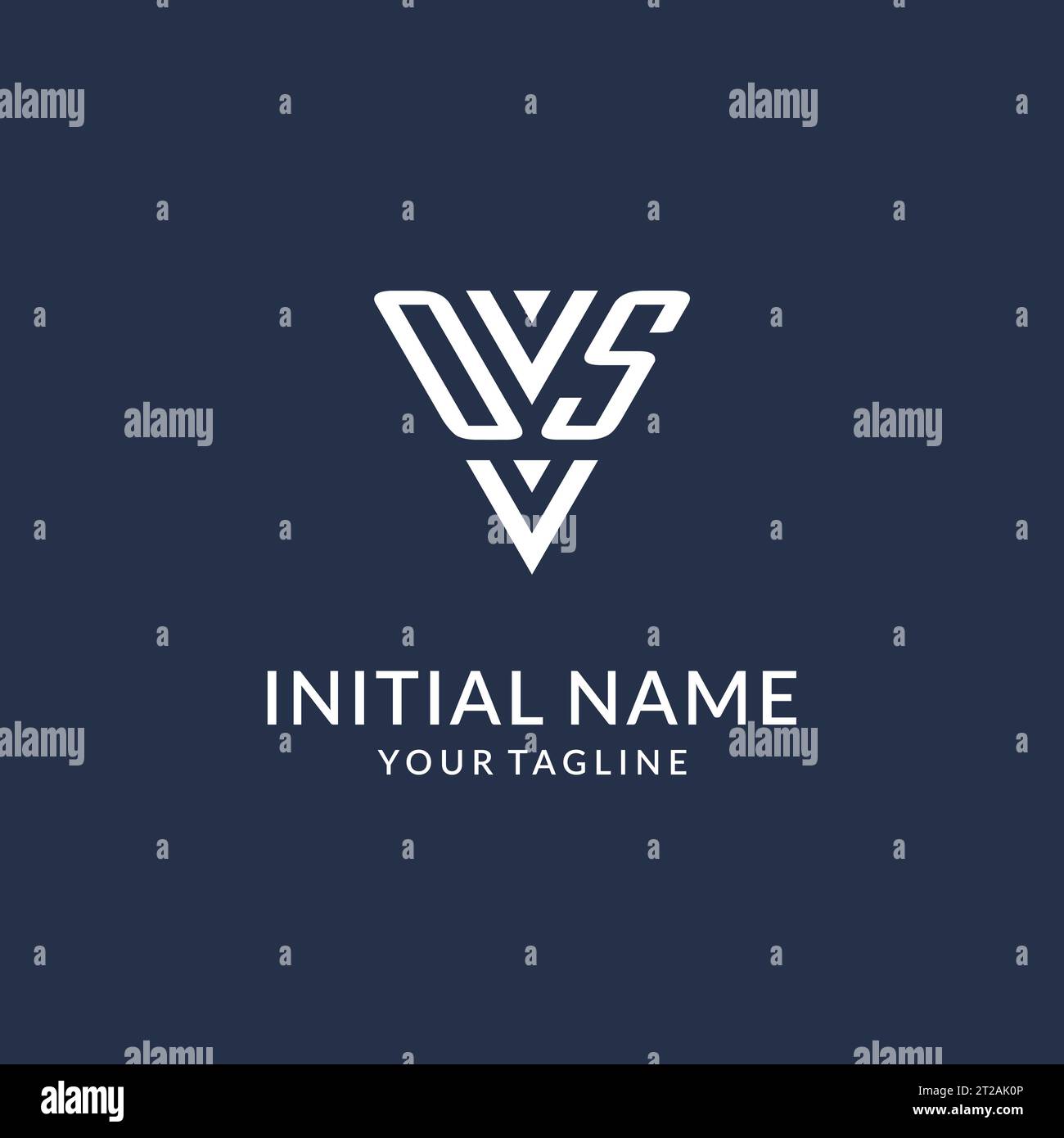 OS triangle monogram logo design ideas, creative initial letter logo with triangular shape logo vector Stock Vector