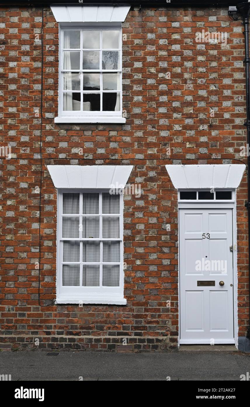 Brick fronted house, Observatory Street, Jericho, Oxford Stock Photo