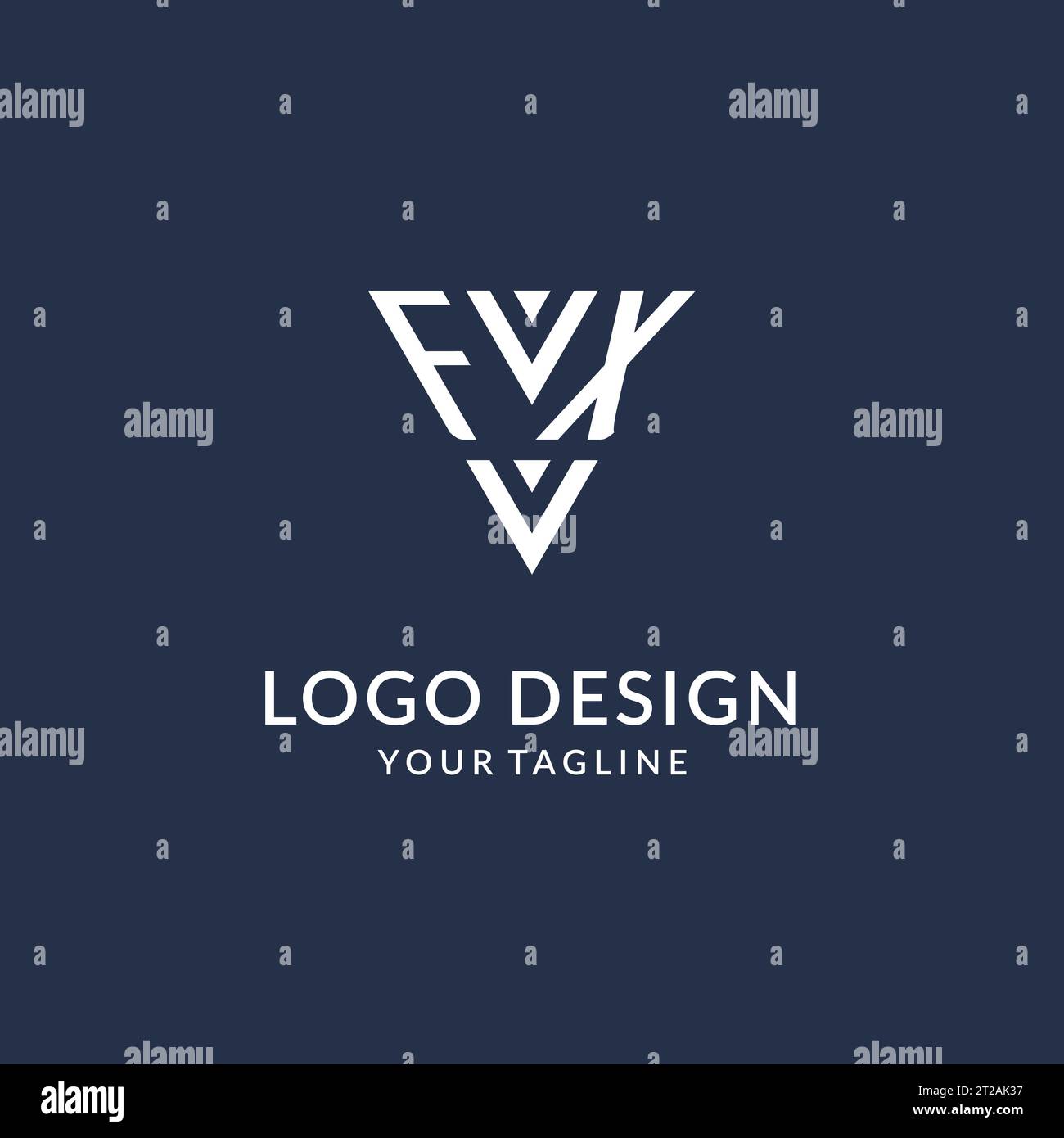 FX triangle monogram logo design ideas, creative initial letter logo ...