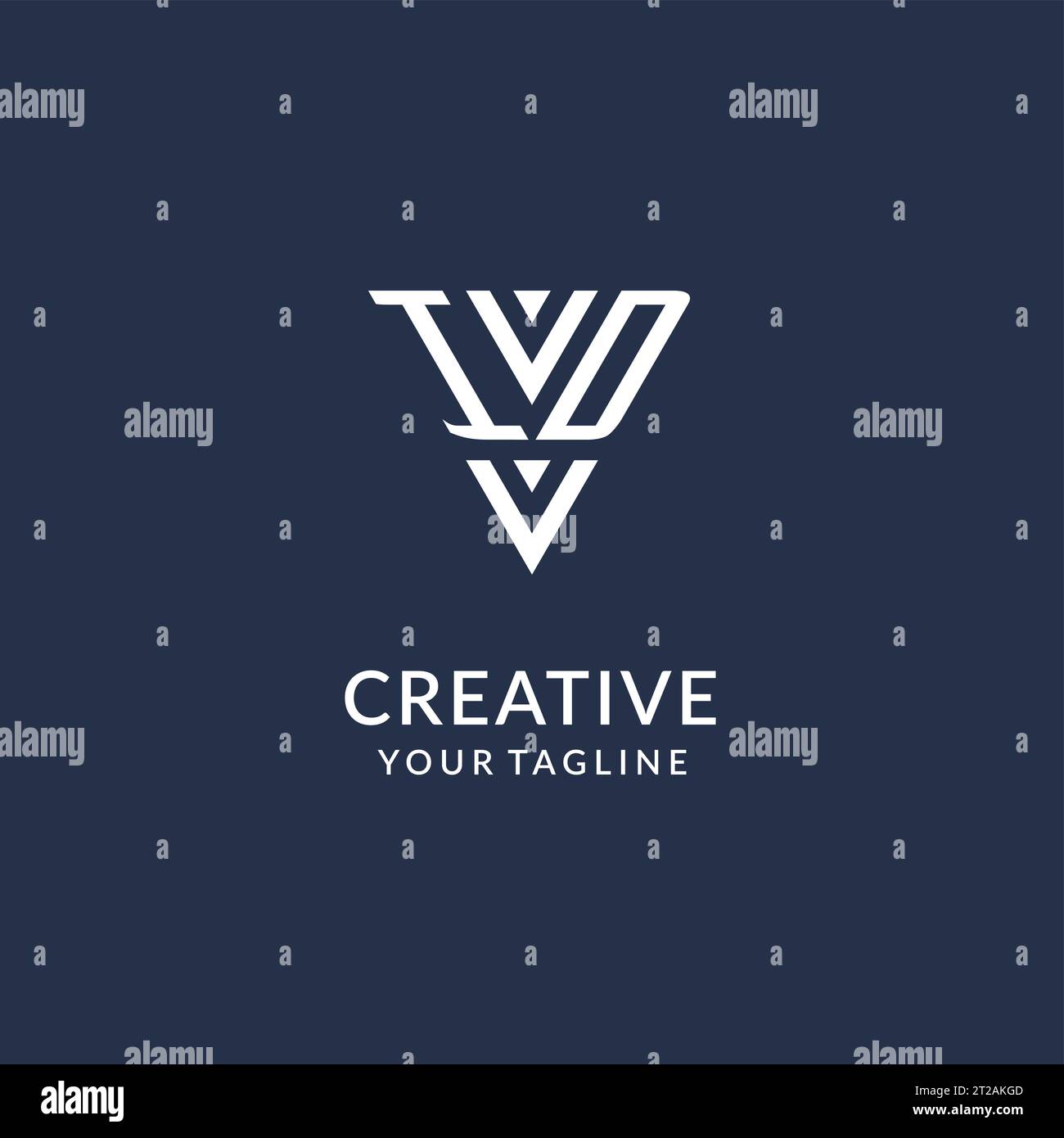 ID triangle monogram logo design ideas, creative initial letter logo with triangular shape logo vector Stock Vector