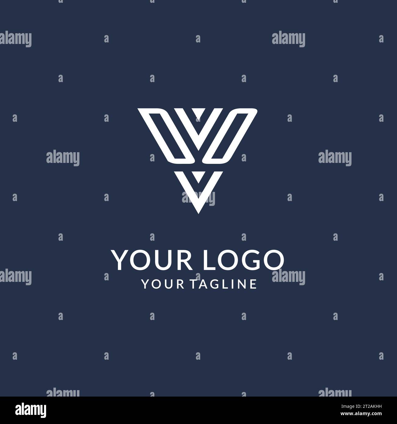 DO triangle monogram logo design ideas, creative initial letter logo with triangular shape logo vector Stock Vector