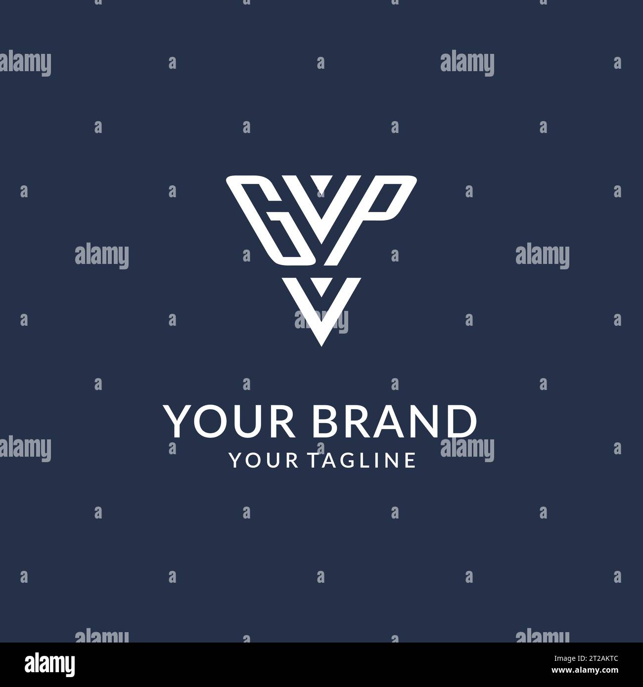 GP triangle monogram logo design ideas, creative initial letter logo ...