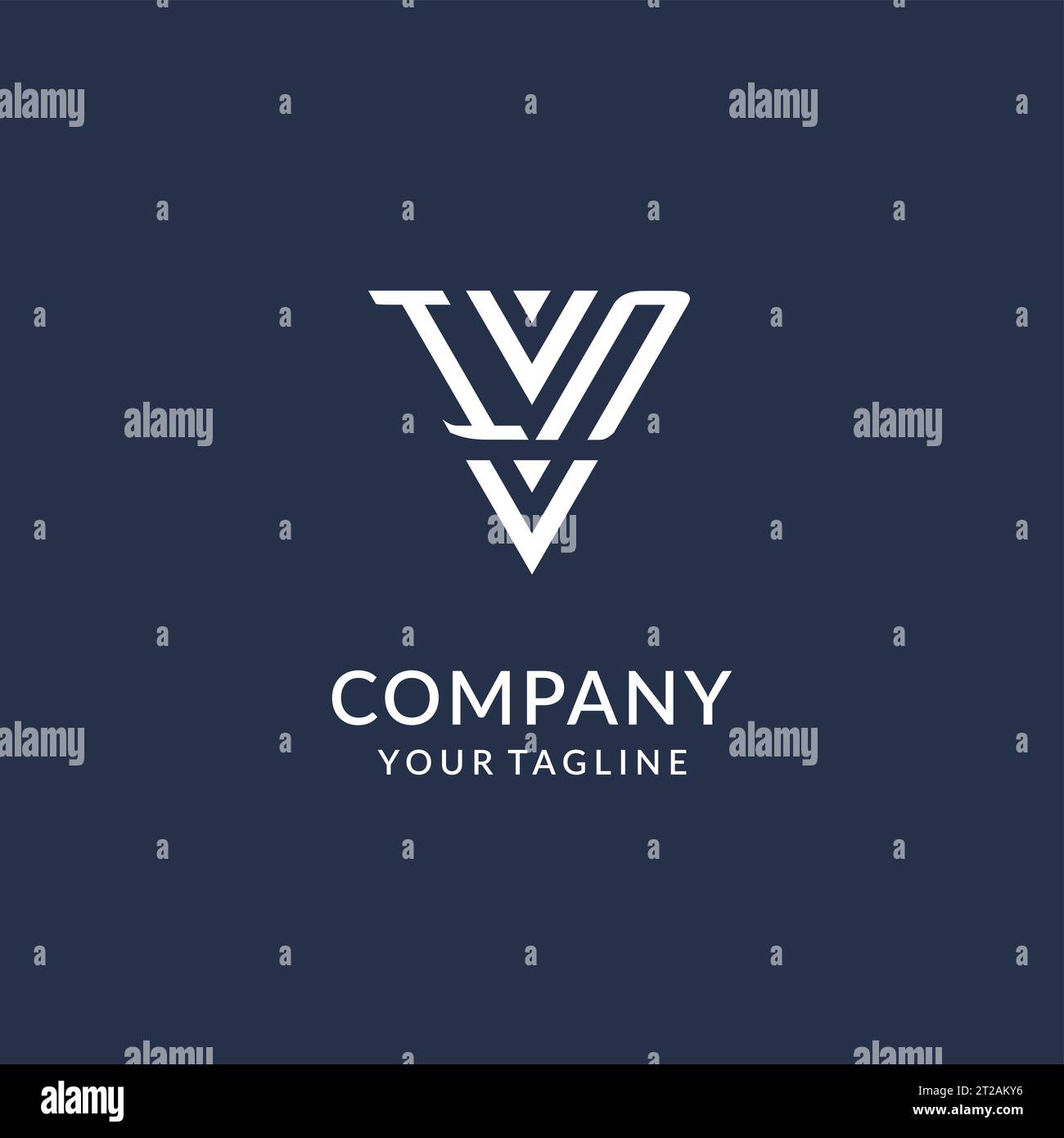 IN triangle monogram logo design ideas, creative initial letter logo with triangular shape logo vector Stock Vector