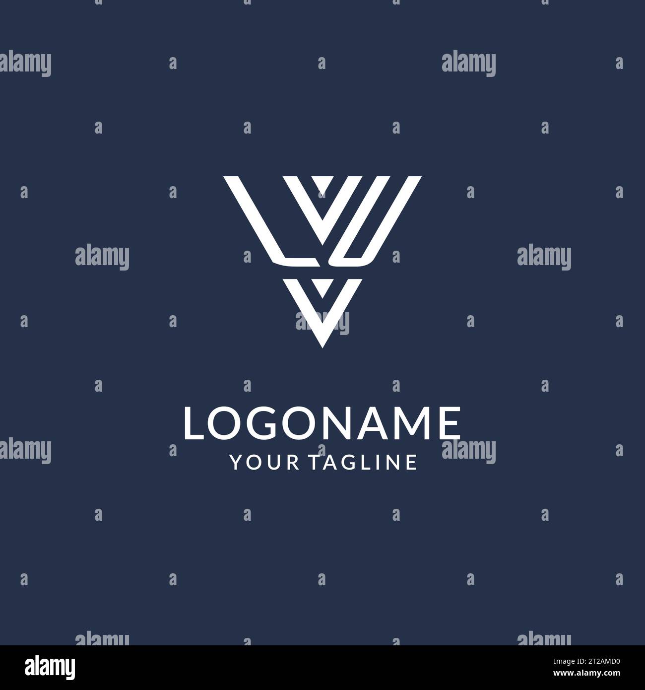 LU triangle monogram logo design ideas, creative initial letter logo with triangular shape logo vector Stock Vector