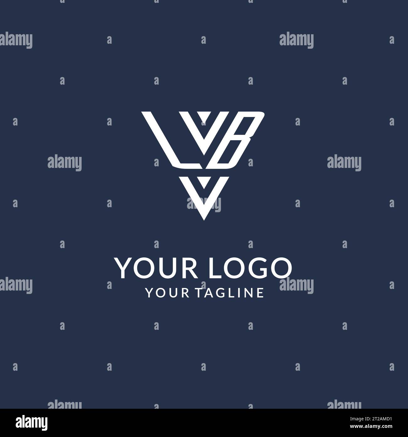 LB triangle monogram logo design ideas, creative initial letter logo with triangular shape logo vector Stock Vector