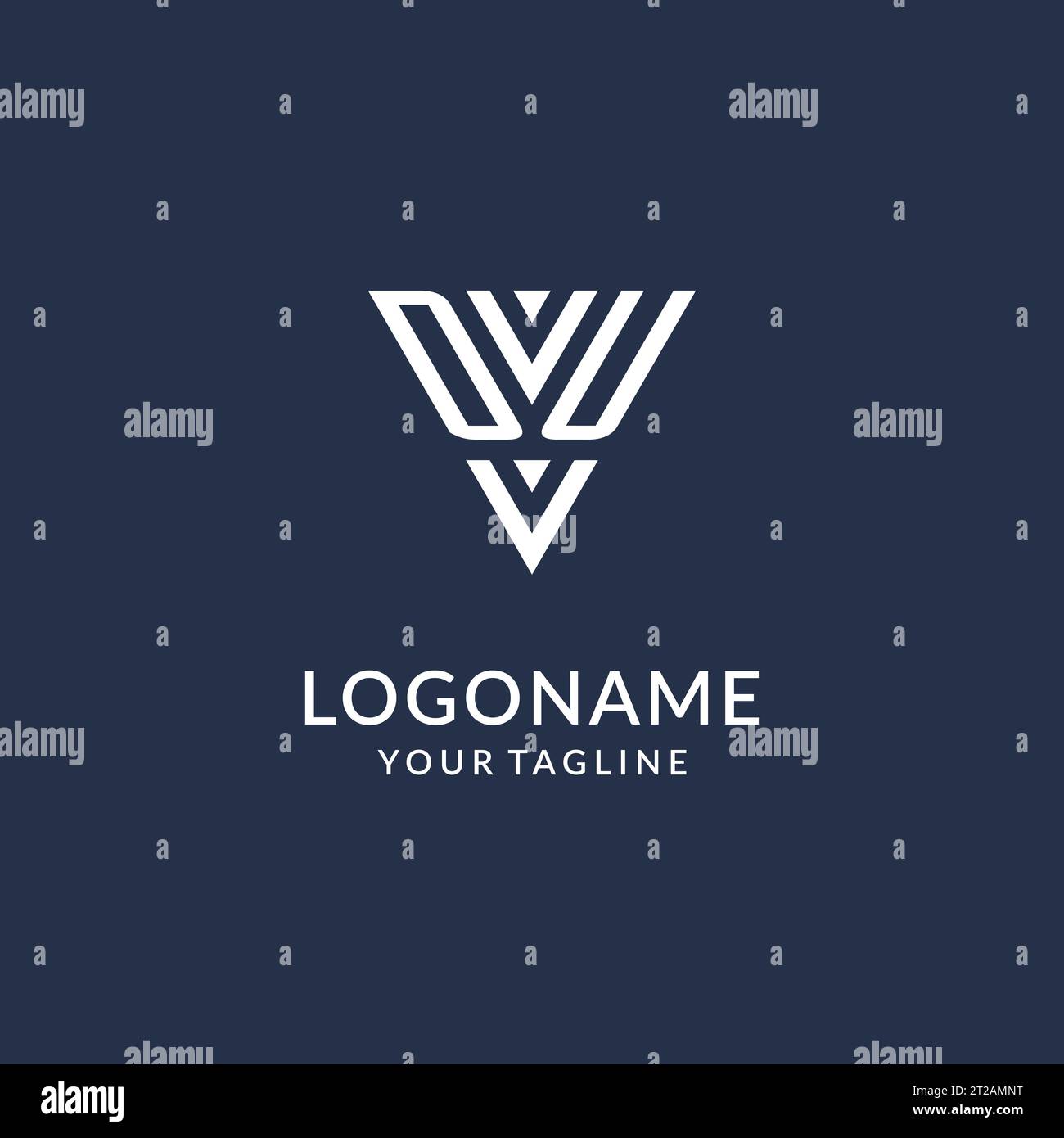 DU triangle monogram logo design ideas, creative initial letter logo with triangular shape logo vector Stock Vector