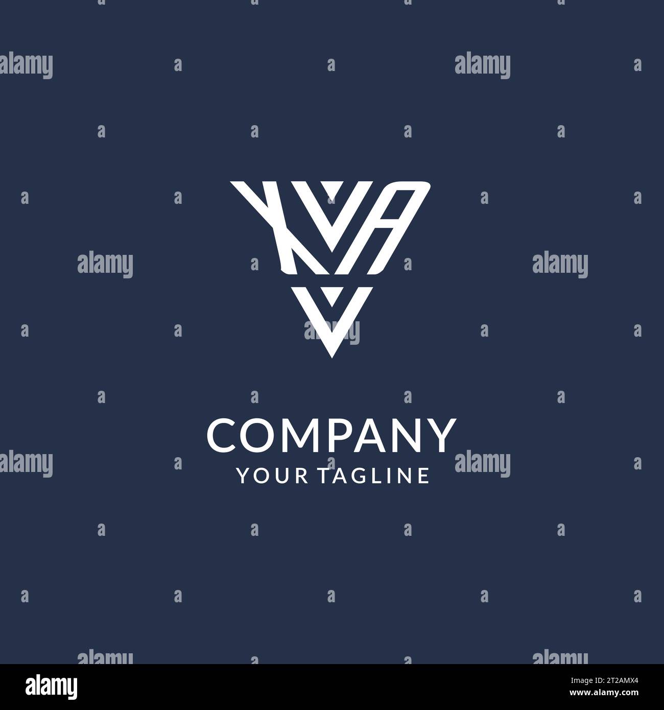 XA triangle monogram logo design ideas, creative initial letter logo with triangular shape logo vector Stock Vector