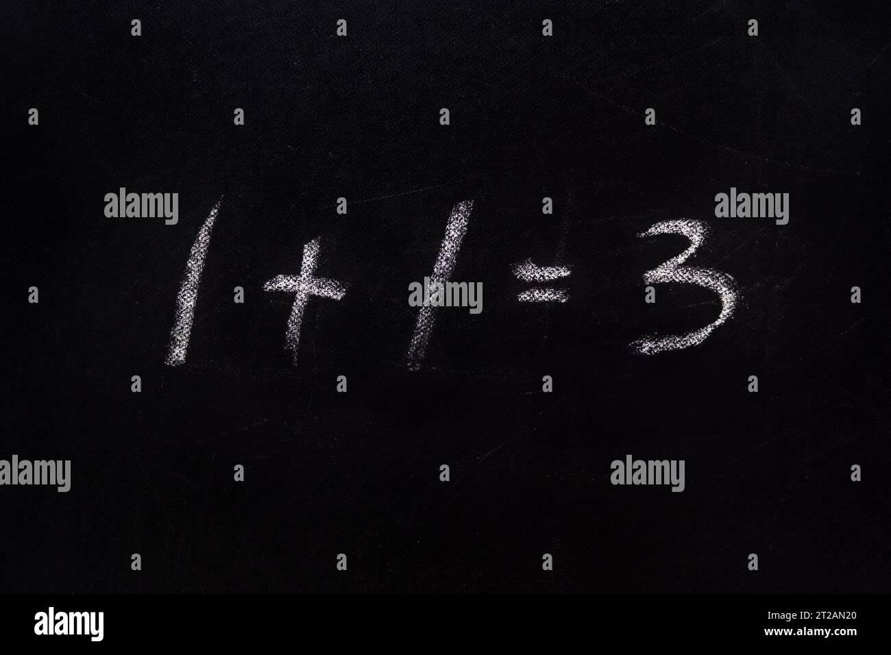 Wrong Sum 1 1 3 Written Blackboard Equation One Plus One Equals Three Written Black Board Wrong Sum 1 1 3 Written Blackboard Equation One Plus One Equals Three Written Black Board