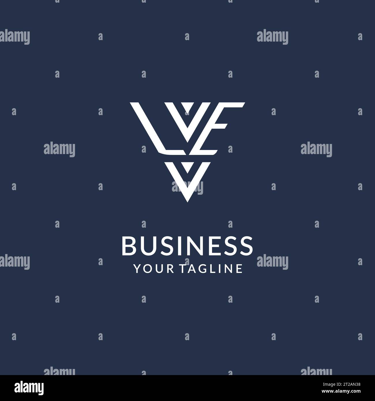 LE triangle monogram logo design ideas, creative initial letter logo with triangular shape logo vector Stock Vector