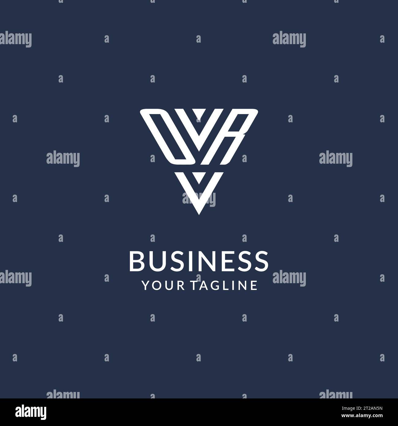 OR triangle monogram logo design ideas, creative initial letter logo with triangular shape logo vector Stock Vector