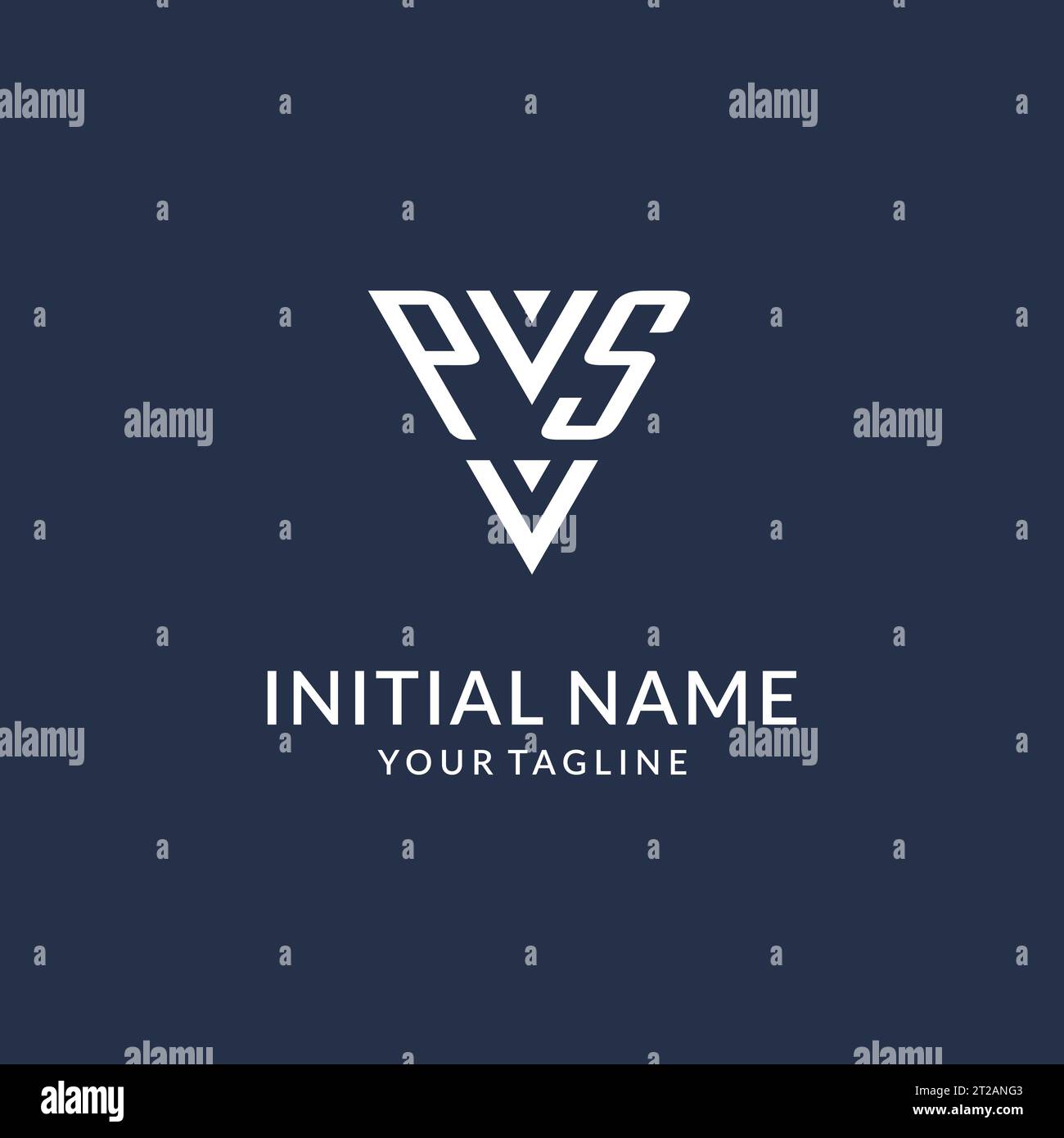 PS triangle monogram logo design ideas, creative initial letter logo with triangular shape logo vector Stock Vector