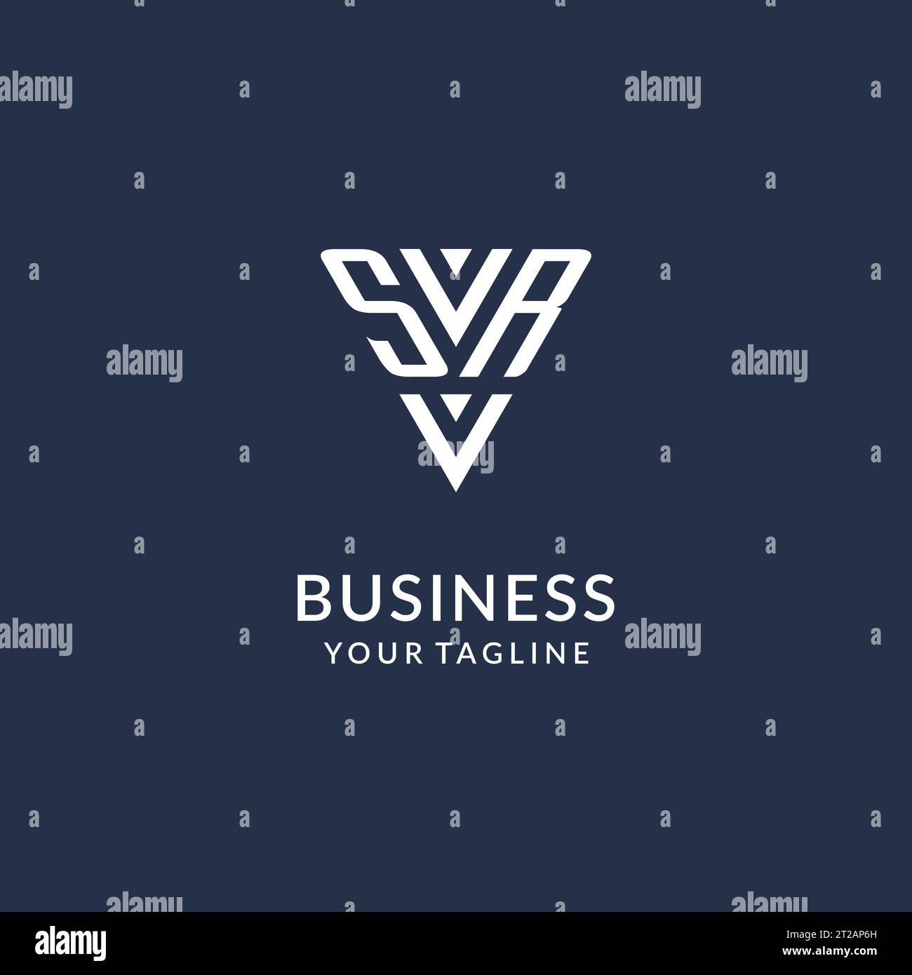 SR triangle monogram logo design ideas, creative initial letter logo with triangular shape logo vector Stock Vector